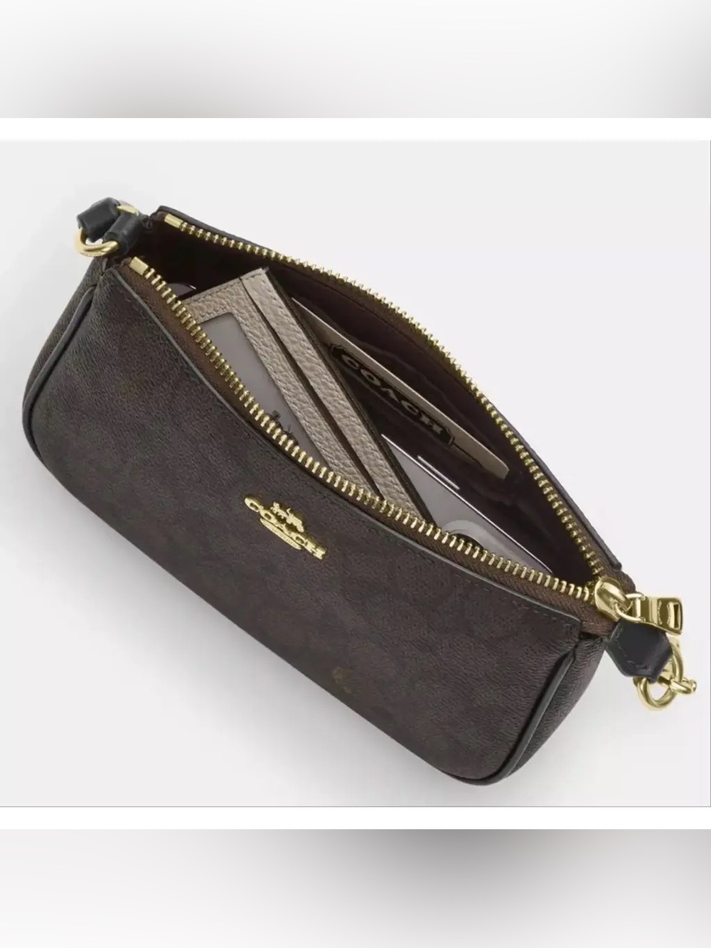 *COACH* Signature Canvas Plaza 18 Bag - Picture 7 of 12
